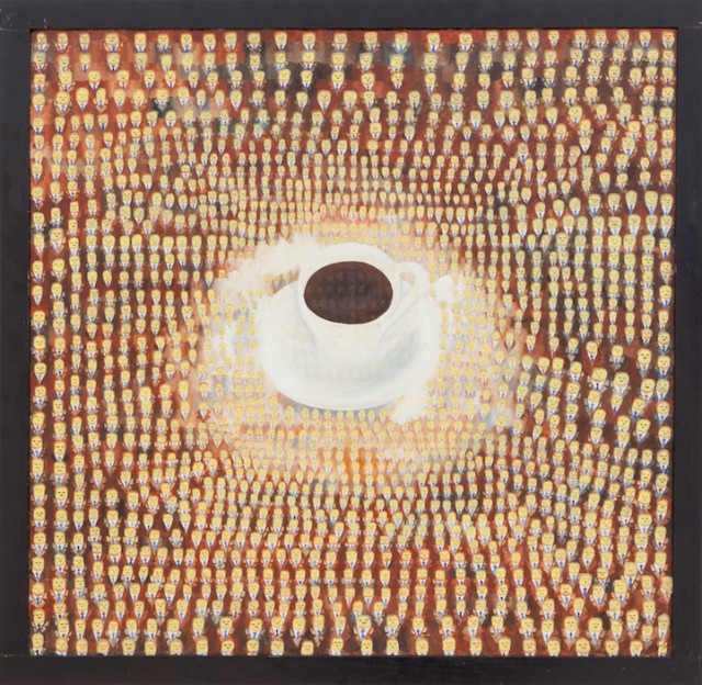 Thomas Bayrle, Erinnerung am Maxwell, 1964. Collezione Marielle Singer-Bayrle. Veduta dell