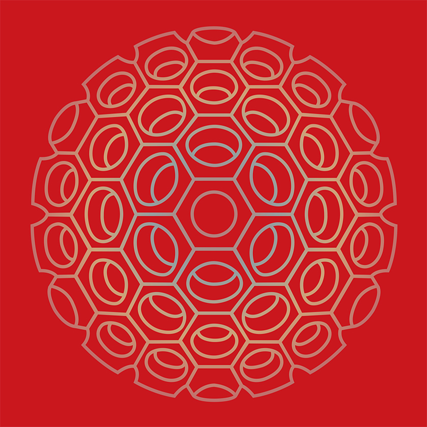 John Armleder, 360°, 2018. © John Armleder. Courtesy l’artista; Massimo De Carlo, Milano, London, Hong Kong.