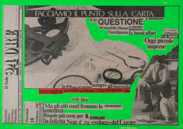 Eugenio Miccini, Senza titolo (serie Poesia trovata), 1987.