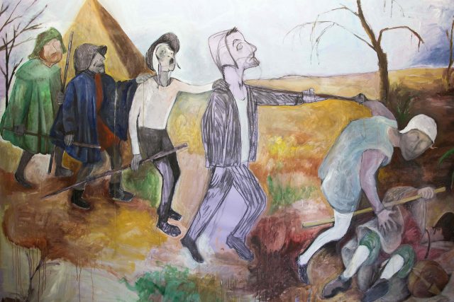 Lorenzo Scotto di Luzio, Studio sulla parabola dei ciechi tratto da Peter Brueghel (dettaglio), 2014. Collezione privata, Napoli. In comodato a Madre · museo d’arte contemporanea Donnaregina, Napoli. Foto © Amedeo Benestante. | Lorenzo Scotto di Luzio, Study of the Parable of the Blind, after Peter Brueghel (detail), 2014. Private collection, Naples. On loan to Madre · museo d’arte contemporanea Donnaregina, Naples. Photo © Amedeo Benestante.
