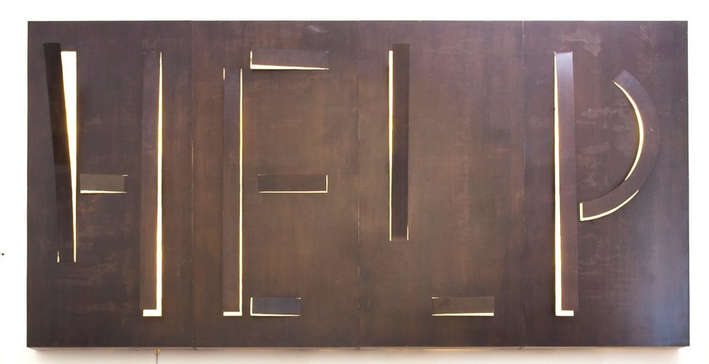 Acconci Studio (Vito Acconci, Luis Verra, Dario Nunez), “Self-writing Billboard”, 1998. Collezione Maria Rosa Sandretto, Milano. In comodato a Madre · museo d’arte contemporanea Donnaregina, Napoli. Foto © Amedeo Benestante.