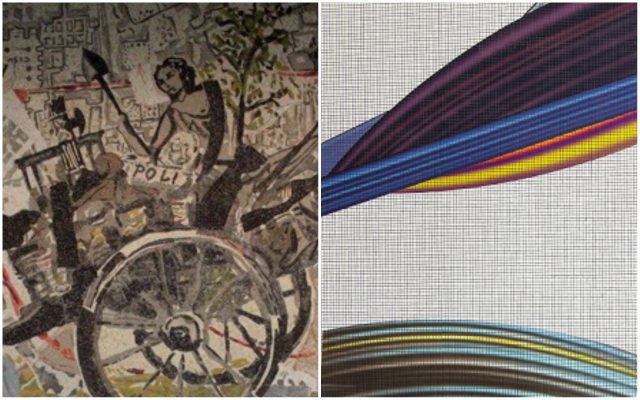 William Kentridge, Bonifica dei quartieri bassi di Napoli in relazione alla ferrovia metropolitana, 1884 (Naples Procession), 2012.  /  Paul Thorel, Passaggio della Vittoria, 2018.